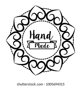 hand made handwriting emblem image