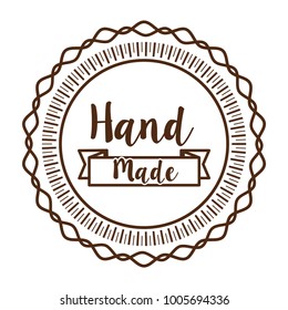 hand made handwriting emblem image