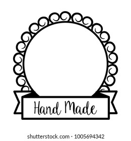 hand made handwriting emblem image