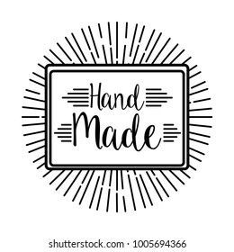 hand made handwriting emblem image