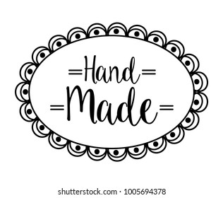 hand made handwriting emblem image