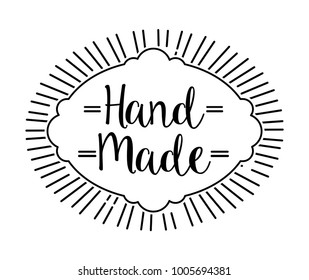 hand made handwriting emblem image