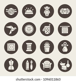 Hand made hobbies icon set