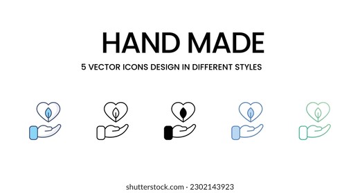 Hand Made Icon Design in Five style with Editable Stroke. Line, Solid, Flat Line, Duo Tone Color, and Color Gradient Line. Suitable for Web Page, Mobile App, UI, UX and GUI design.