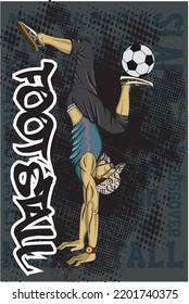 Hand made illustration, 
based on an acrobatic football position
