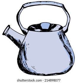 hand made illustration, kettle