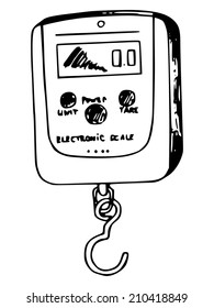 hand made illustration, scales