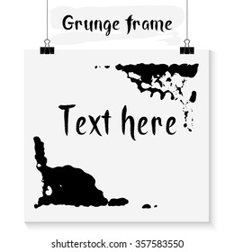 Hand made ink grunge frame.