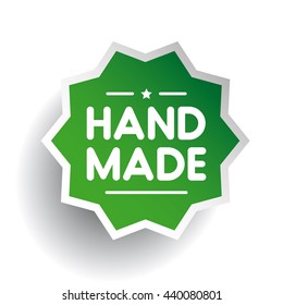 Hand Made label vector
