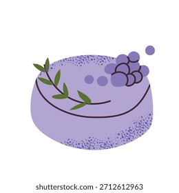Hand made lavender soap isolated clipart icon logotype illustrations