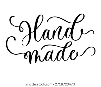 Letras feitas à mão em script cursivo elegante com floreios decorativos