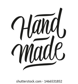 Hand Made Lettering Isolated On White Stock Vector (Royalty Free ...