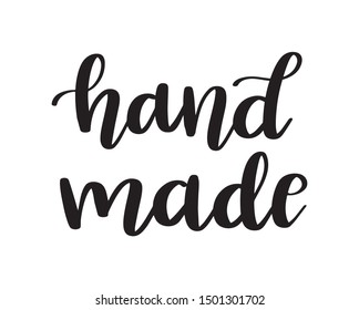 Hand made modern calligraphy. Hand drawn lettering phrase. Stylish logo, emblem for product packaging, shop, website, blog.