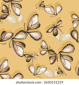 fait à la main avec photoshop, motif harmonieux, illustrations artistiques florales dans un style moderne et expressif. Idéal pour la conception textile, la décoration, les arrière-plans et les éléments graphiques