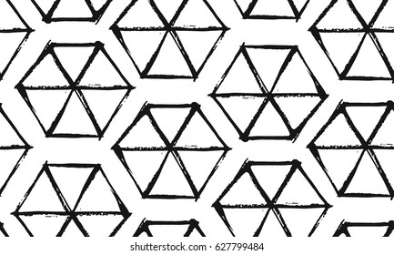 Hand made Ramadan Kareem textured vector seamless pattern with a modern decoration specially for Ramadan wishing and design.Hand made texture.Geometric islamic wallpaper