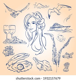 hand made Sea Arts illustration