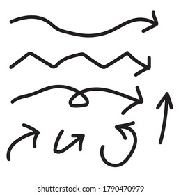 Hand made set arrows vector black and white