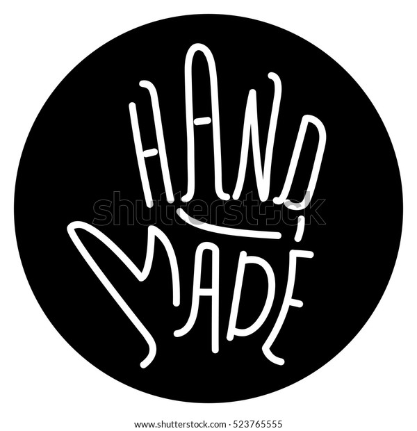 Hand Made Sign Hand Lettering Vector Stock Vector (Royalty Free ...