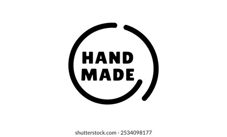 hand made stamp, black isolated silhouette