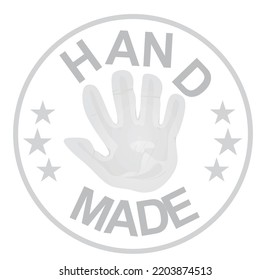 Hand made stamp. vector illustration