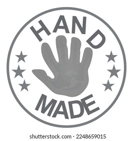 Hand made stamp. vector illustration