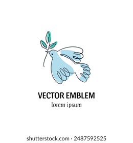 Hand made symbol in trendy line style 