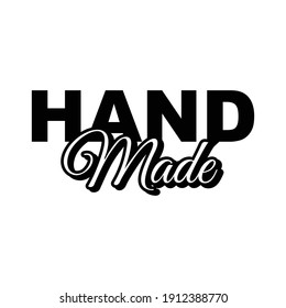 Hand Made Text Icon Label Design Vector