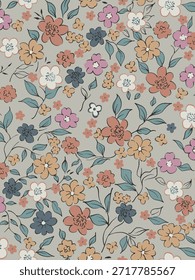 handgefertigtes Textildesign mit schönem Blumenmuster Bild