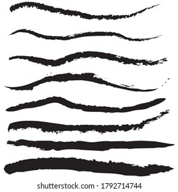 Hand made underline set vector on background 