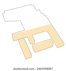 Handgemachte Vektorgrafik Architektur Nachhaltigkeitsdiagramm