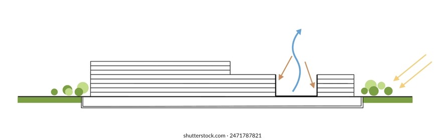 Hand made vector Architecture Sustainability diagram
