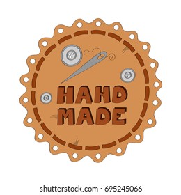 Hand made vector badge 