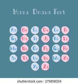 Hand made vector font, funny and simple.