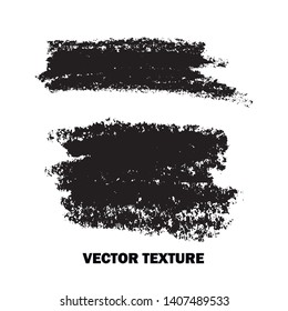 Hand made vector texture - brush, graphit, paint, stroke. Set of grungy textures, dirty artistic design elements, hand drawn painting shapes, drawing imitation. Isolated on white background