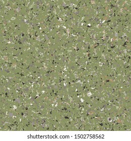 Hand made washi paper texture seamless pattern. Tiny speckled hand drawn flecks . Soft grass green neutral tones. All over recycled print for asian homedecor, fashion. Vector swatch repeat.