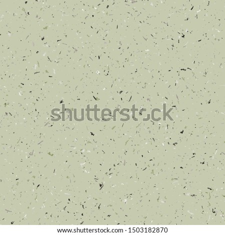Hand made washi paper texture seamless pattern. Tiny speckled hand drawn flecks . Soft grass green neutral tone. All over recycled print for homespun asian home decor, fashion. Vector swatch repeat