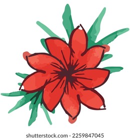 Hand made water colour flowers