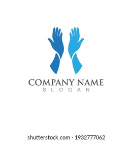 Hand magic logo and symbol vector