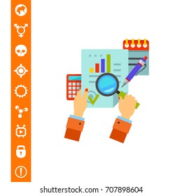 Hand with Magnifier Icon