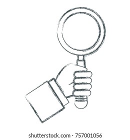 Hand with magnifying