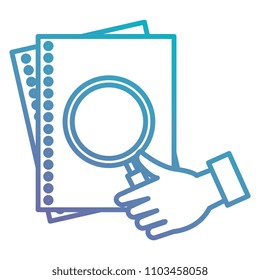 hand with magnifying glass