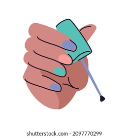 hand make manicure icon flat
