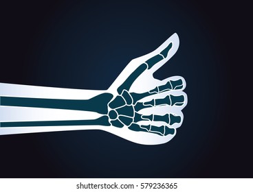 Hand make thumbs up gesture. Illustration about health care concept.
