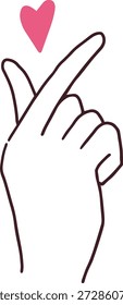 Hand machen Finger Herz Geste Illustration