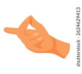 Hand is making a gesture with the index finger and thumb touching, indicating a small amount or size