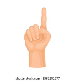 Hand Making Gesture Isolated on White Background Vector Element