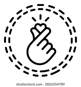 A hand making heart
