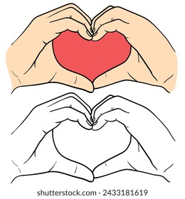 Ilustración de vector de forma de corazón. Signo del símbolo del corazón