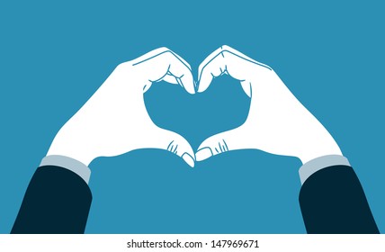 hand making heart symbol