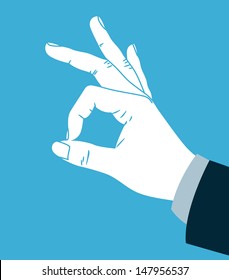 Hand making ok sign